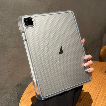 For iPad Pro 11 2022 / 2020 / 2018 Diamond Texture Acrylic Hybrid TPU Tablet Case(Transparent) by bashfashion