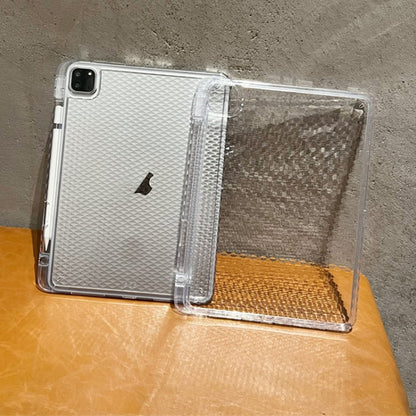 For iPad 10.2 2021 / 2020 / 10.5 Diamond Texture Acrylic Hybrid TPU Tablet Case(Transparent) by bashfashion