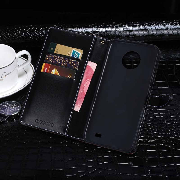 For Oukitel C19 idewei Crocodile Texture Horizontal Flip Leather Case with Holder & Card Slots & Wallet(Black) by idewei