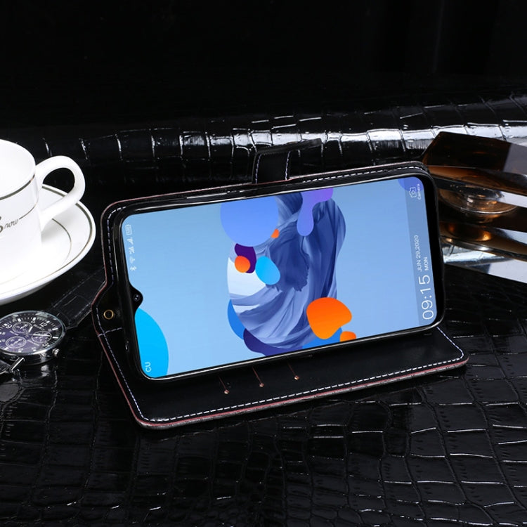 For Oukitel C19 idewei Crocodile Texture Horizontal Flip Leather Case with Holder & Card Slots & Wallet(Black) by idewei