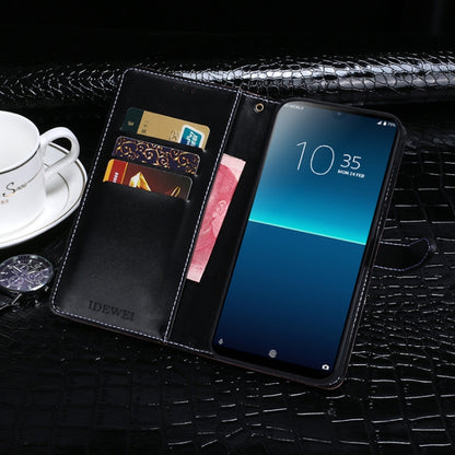 For Sony Xperia L4 idewei Crocodile Texture Horizontal Flip Leather Case with Holder & Card Slots & Wallet(Black) by idewei