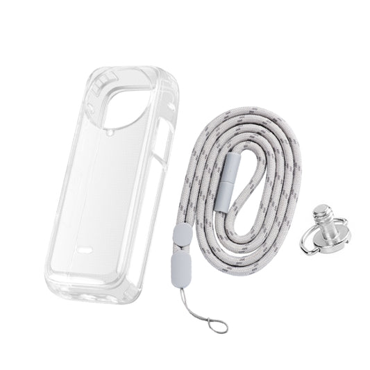 For Insta360 X4 Clear 1.5mm Soft TPU Protective Case With Neck Strap(Transperant) by bashfashion