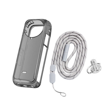 For Insta360 X4 Clear 1.5mm Soft TPU Protective Case With Neck Strap(Clear Black) by bashfashion