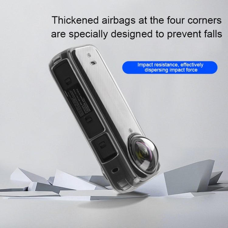 For Insta360 X4 Clear 1.5mm Soft TPU Protective Case Single Cover(Transperant) by bashfashion