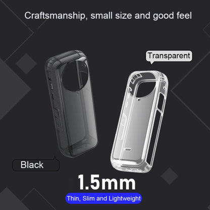 For Insta360 X4 Clear 1.5mm Soft TPU Protective Case Single Cover(Clear Black) by bashfashion