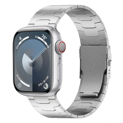For Apple Watch SE 2022 44mm 26mm Oracle Safety Buckle Titanium Alloy Watch Band(Silver) by bashfashion