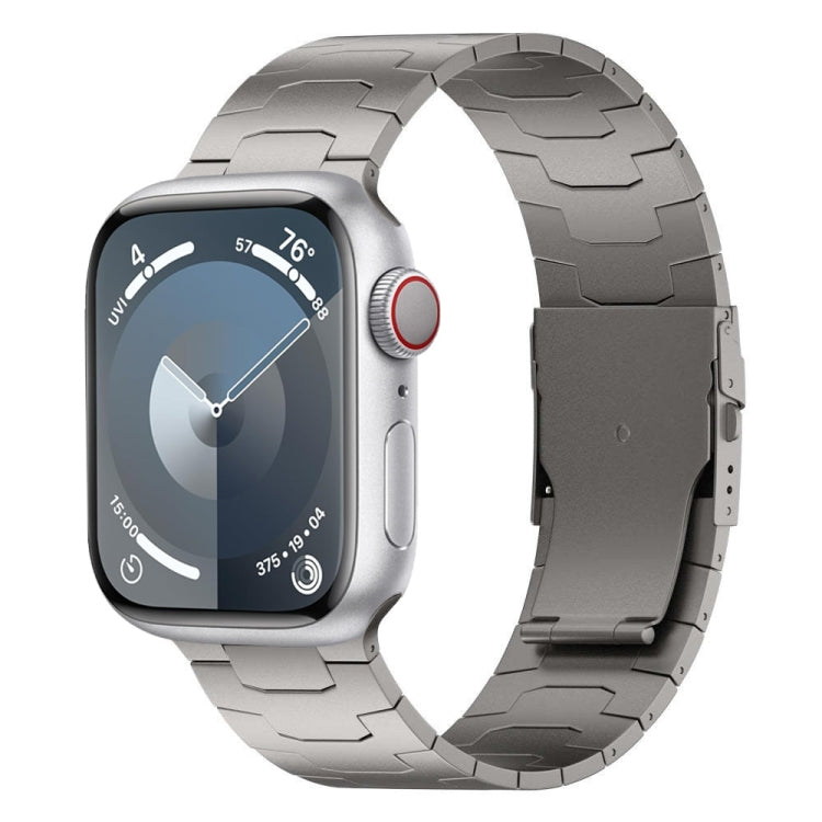 For Apple Watch SE 44mm 26mm Oracle Safety Buckle Titanium Alloy Watch Band(Titanium) by bashfashion