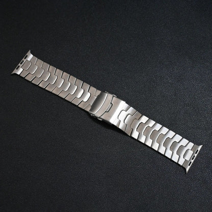 For Apple Watch Series 5 44mm 26mm Oracle Safety Buckle Titanium Alloy Watch Band(Black) by bashfashion