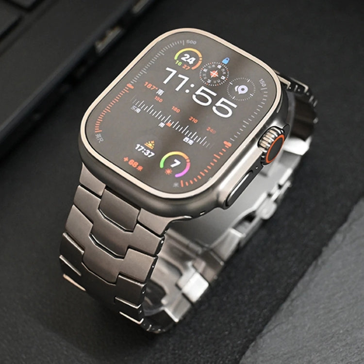 For Apple Watch Series 3 42mm 26mm Oracle Safety Buckle Titanium Alloy Watch Band(Silver) by bashfashion