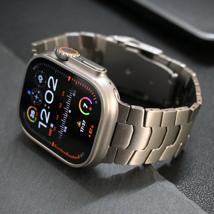 For Apple Watch SE 2022 44mm 26mm Oracle Safety Buckle Titanium Alloy Watch Band(Silver) by bashfashion