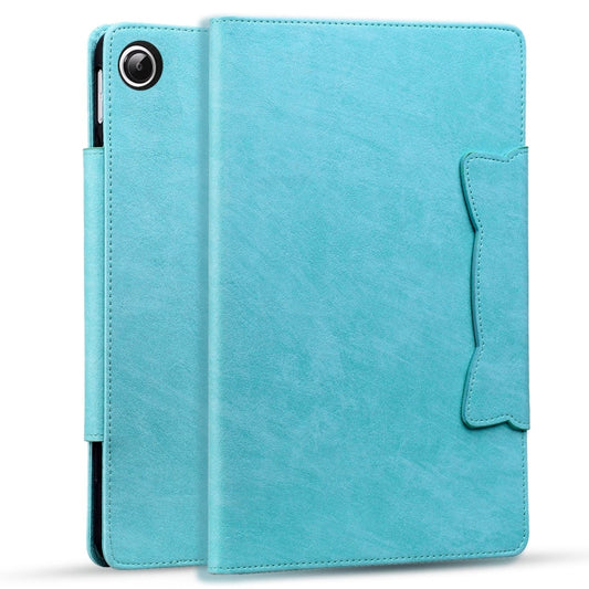 For Honor Pad 5 8 inch Cat Buckle Leather Smart Tablet Case(Sky Blue) by bashfashion