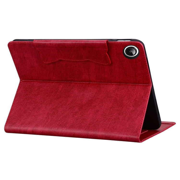 For Huawei MediaPad M5 Lite 8.0 inch Cat Buckle Leather Smart Tablet Case(Red) by bashfashion