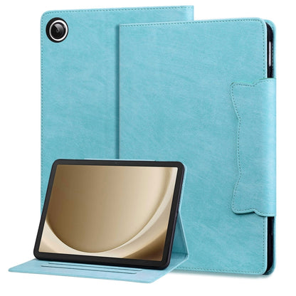 For Samsung Galaxy Tab A8 10.5 Cat Buckle Leather Smart Tablet Case(Sky Blue) by bashfashion
