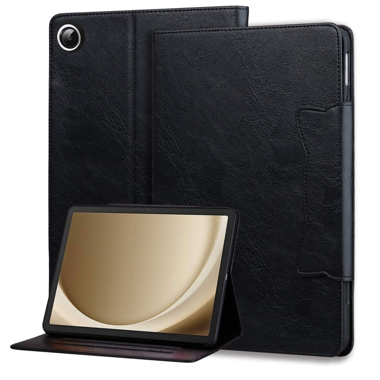 For Samsung Galaxy Tab A8 10.5 Cat Buckle Leather Smart Tablet Case(Black) by bashfashion
