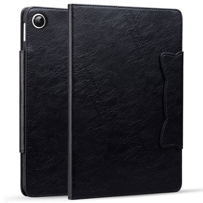 For Samsung Galaxy Tab A8 10.5 Cat Buckle Leather Smart Tablet Case(Black) by bashfashion