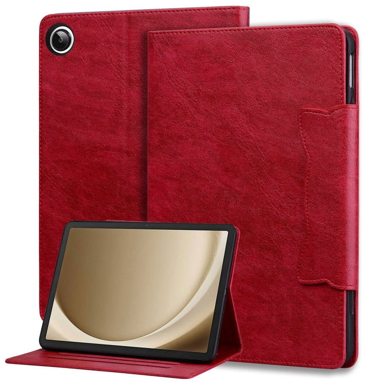 For Samsung Galaxy Tab A8 10.5 Cat Buckle Leather Smart Tablet Case(Red) by bashfashion