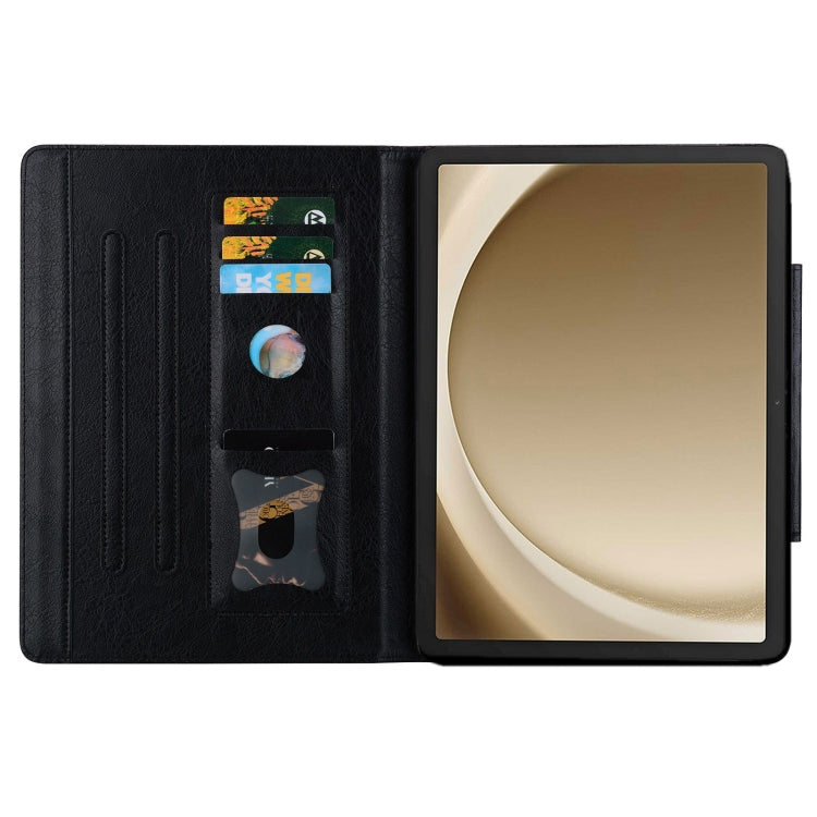 For Samsung Galaxy Tab S11/S10 Lite/S9 FE/S9/S8 Cat Buckle Leather Smart Tablet Case(Black) by bashfashion