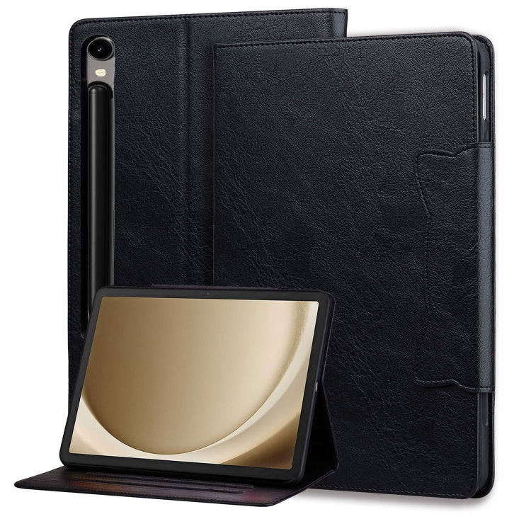For Samsung Galaxy Tab S9+ / S8+ / S7+ Cat Buckle Leather Smart Tablet Case(Black) by bashfashion