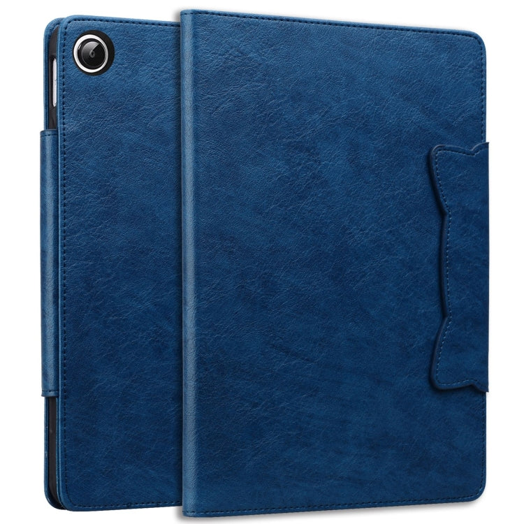 For Samsung Galaxy Tab A11+ / A9+ Cat Buckle Leather Tablet Case(Royal Blue) by bashfashion