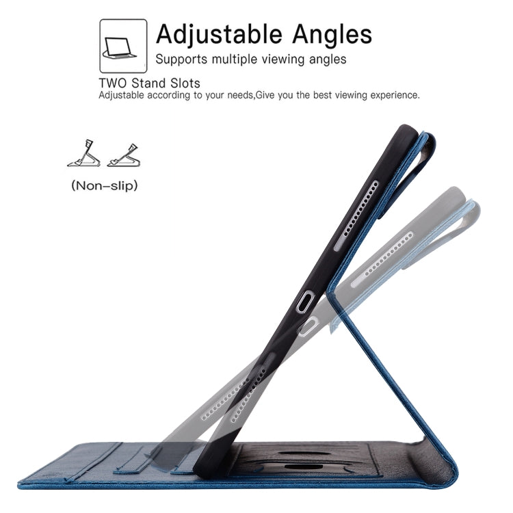 For Samsung Galaxy Tab A11+ / A9+ Cat Buckle Leather Tablet Case(Royal Blue) by bashfashion