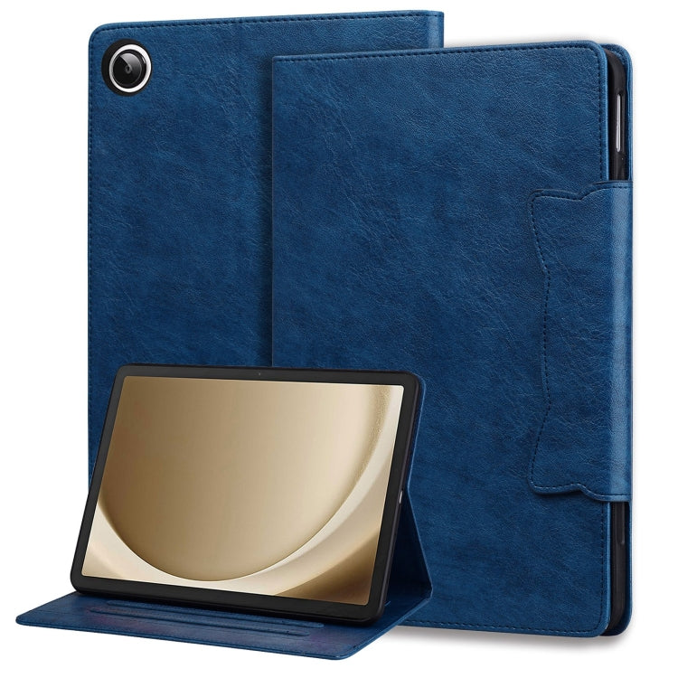 For Samsung Galaxy Tab A11 / A9 Cat Buckle Leather Tablet Case(Royal Blue) by bashfashion