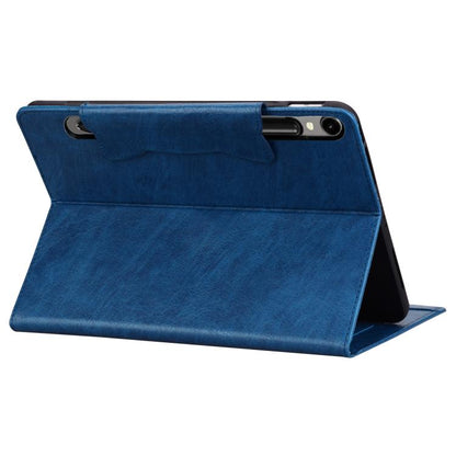For Samsung Galaxy Tab S10 FE+ Cat Buckle Leather Tablet Case(Royal Blue) by bashfashion