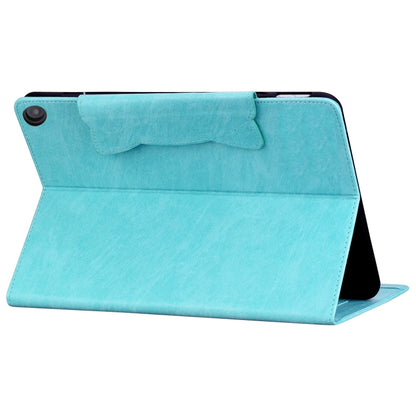 For Amazon Kindle Fire HD 10 2023 / 2021 Cat Buckle Leather Smart Tablet Case(Sky Blue) by bashfashion