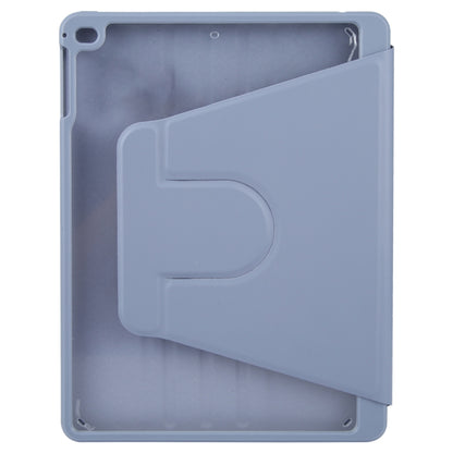 For iPad 9.7 2018 & 2017 / Air / Air2 GEBEI Acrylic TPU 3-folding Rotating Smart Tablet Leather Case withh Pen Slot(Light Purple) by GEBEI
