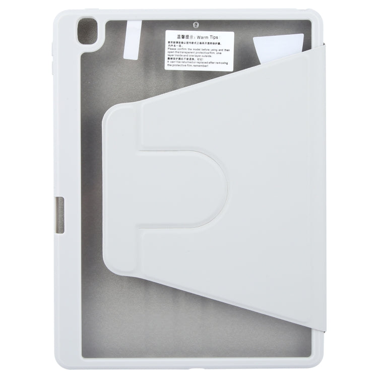 For iPad 10.2 2021 / 2020 / 2019 / Air 3 GEBEI Acrylic TPU 3-folding Rotating Smart Tablet Leather Case withh Pen Slot(Grey) by GEBEI