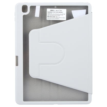 For iPad 10.2 2021 / 2020 / 2019 / Air 3 GEBEI Acrylic TPU 3-folding Rotating Smart Tablet Leather Case withh Pen Slot(Grey) by GEBEI