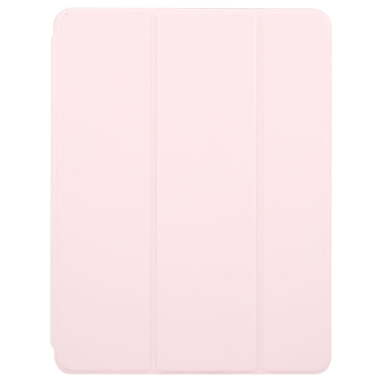 For iPad 10.2 2021 / 2020 / 2019 / Air 3 GEBEI Acrylic TPU 3-folding Rotating Smart Tablet Leather Case withh Pen Slot(Pink) by GEBEI