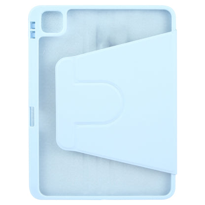 For iPad 2025 / 2022 GEBEI Acrylic TPU 3-folding Rotating Smart Tablet Leather Case withh Pen Slot(Sky Blue) by GEBEI