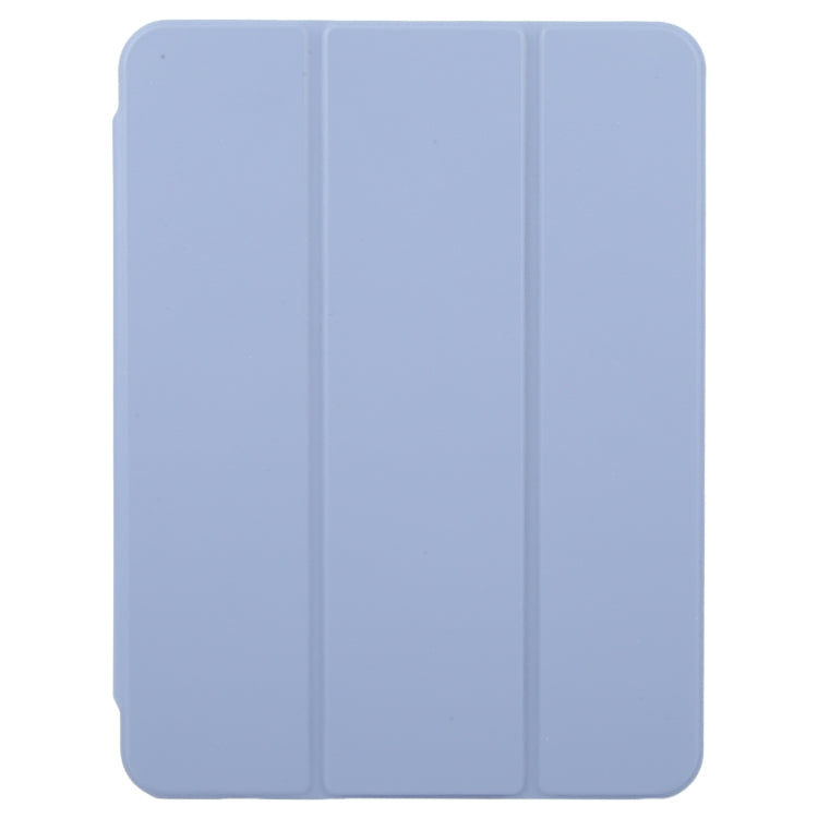 For iPad Air 11 2025 / 2024 / Air 5 GEBEI Acrylic TPU 3-folding Rotating Smart Tablet Leather Case withh Pen Slot(Light Purple) by GEBEI