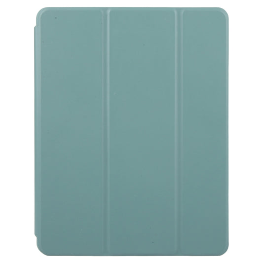 For iPad Air 13 2025 / 2024 GEBEI Acrylic TPU 3-folding Rotating Smart Tablet Leather Case withh Pen Slot(Dark Green) by GEBEI