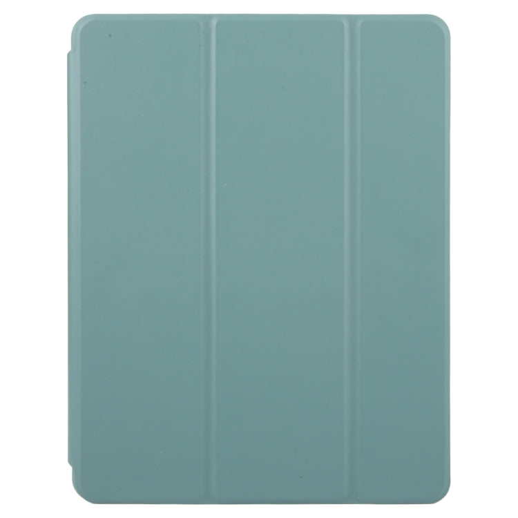 For iPad Pro 13 2025 / 2024 GEBEI Acrylic TPU 3-folding Rotating Smart Tablet Leather Case withh Pen Slot(Dark Green) by GEBEI