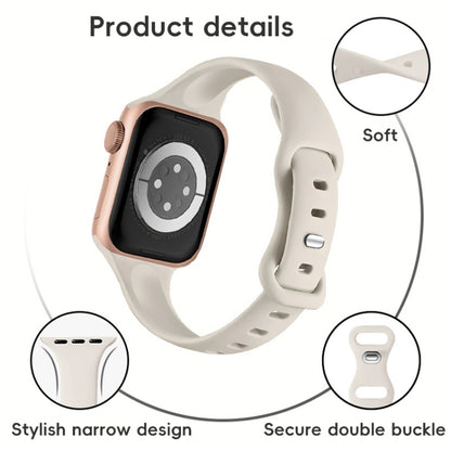For Apple Watch Ultra 2 49mm Two Color Slim Butterfly Buckle Silicone Watch Band(Pink Rose Grey) by bashfashion
