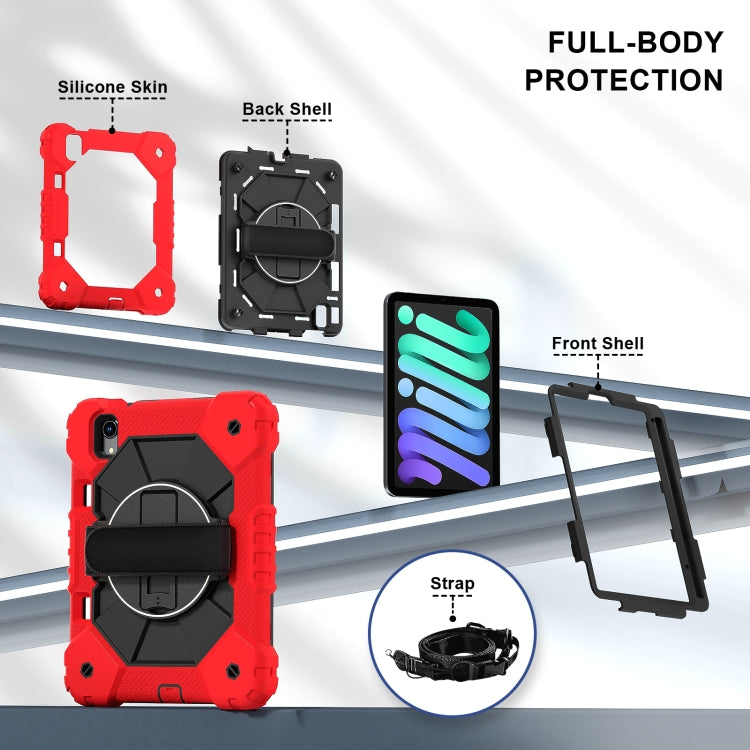 For iPad mini 2024 / mini 6 Contrast Color Robot Silicone Hybrid PC Tablet Case(Red Black) by bashfashion