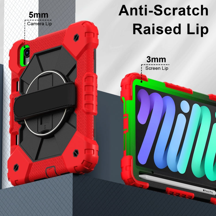 For iPad mini 2024 / mini 6 Contrast Color Robot Silicone Hybrid PC Tablet Case(Red Black) by bashfashion