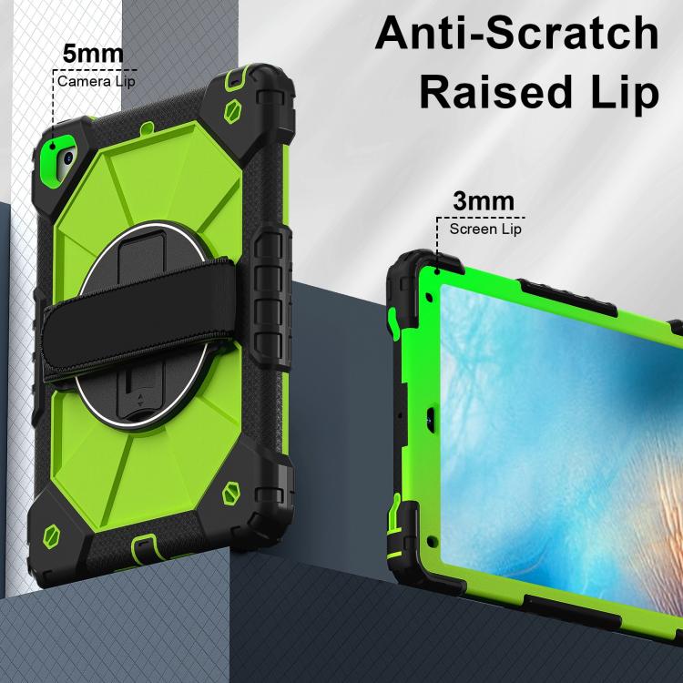 For iPad Pro 9.7 / 9.7 2018 / 2017 Contrast Color Robot Silicone Hybrid PC Tablet Case(Black Yellow Green) by bashfashion