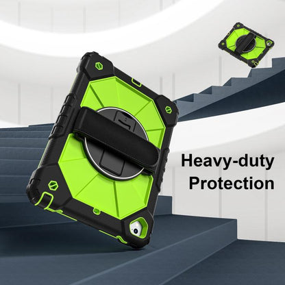 For iPad Pro 9.7 / 9.7 2018 / 2017 Contrast Color Robot Silicone Hybrid PC Tablet Case(Black Yellow Green) by bashfashion