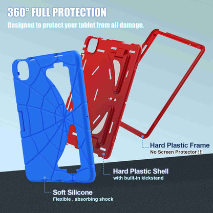 For iPad Air 11 2025 / 2024 Silicone + PC Shockproof Protective Tablet Case(Blue Red) by bashfashion