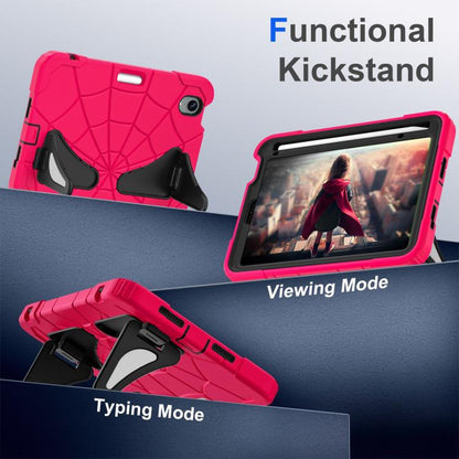For iPad mini 2024 / mini 6 Silicone + PC Shockproof Protective Tablet Case(Rose Red Black)