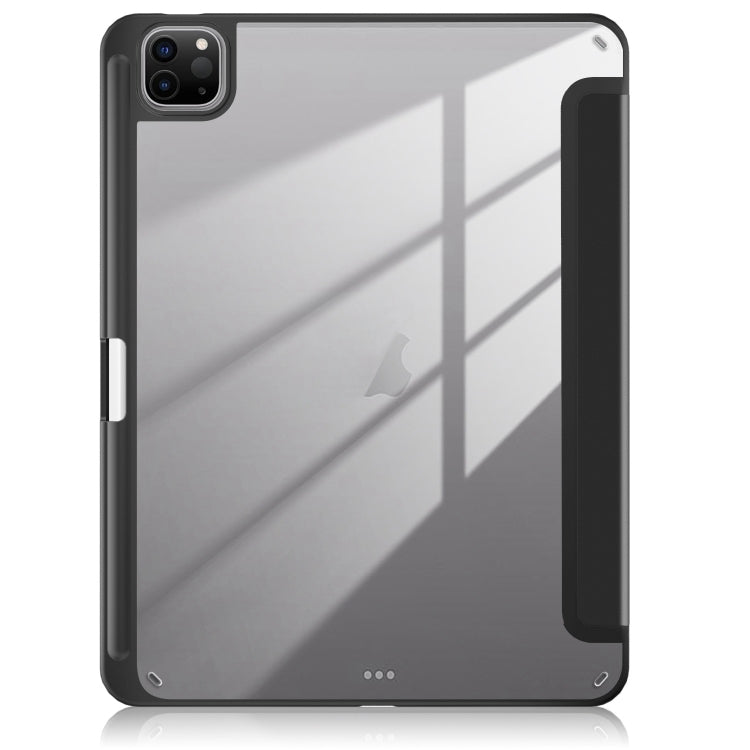For iPad Air 11 2025 / 2024 Acrylic 3-Fold Smart Leather Tablet Case(Black) by bashfashion