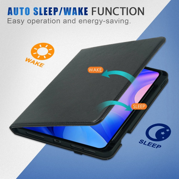 For iPad Air 11 2025 / 2024 Front Stand Smart TPU Leather Tablet Case(Black) by bashfashion