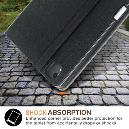 For iPad Air 11 2025 / 2024 Front Stand Smart TPU Leather Tablet Case(Black) by bashfashion