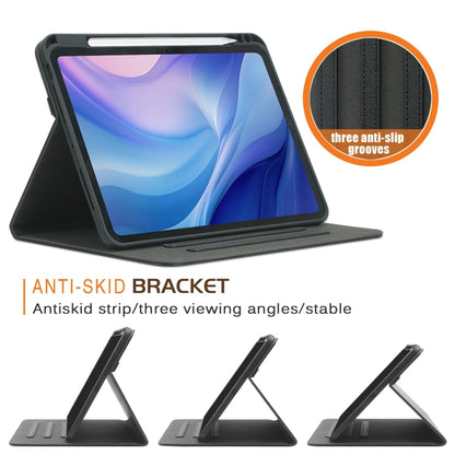 For iPad Pro 11 2025 / 2024 Front Stand Smart TPU Leather Tablet Case(Black) by bashfashion