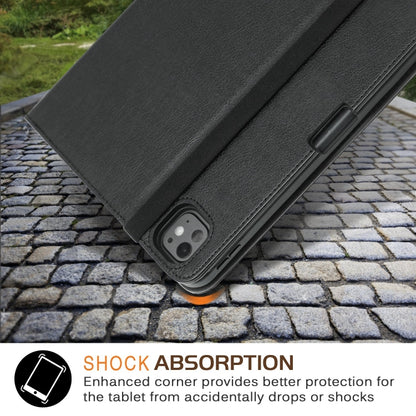 For iPad Pro 11 2025 / 2024 Front Stand Smart TPU Leather Tablet Case(Black) by bashfashion