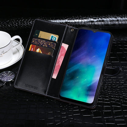 For Motorola One Fusion idewei Crocodile Texture Horizontal Flip Leather Case with Holder & Card Slots & Wallet(Dark Blue) by idewei