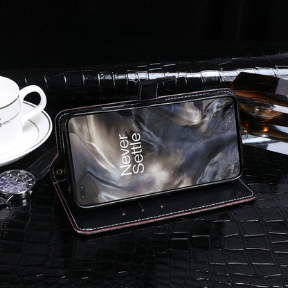 For OnePlus Nord idewei Crocodile Texture Horizontal Flip Leather Case with Holder & Card Slots & Wallet(Black) by idewei