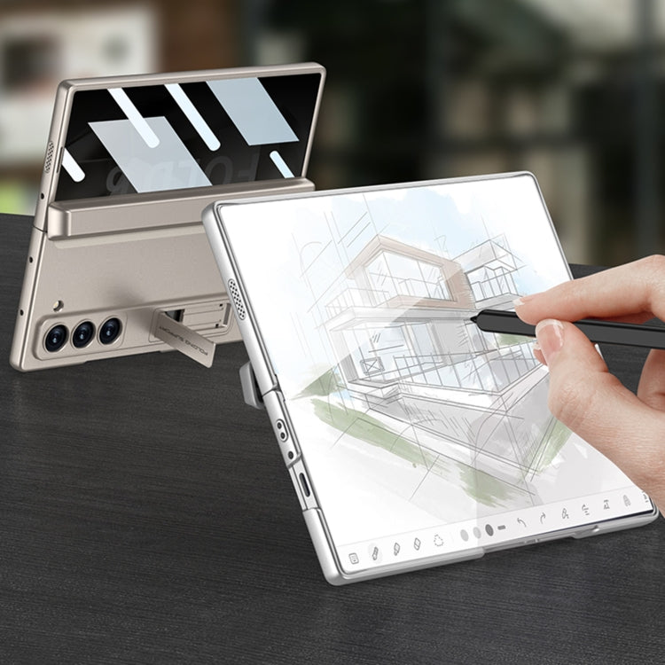 For Samsung Galaxy Z Fold6 GKK Integrated Anti Peep Full Coverage Magnetic Fold Phone Case with Pen Box, Not Included Pen(Grey) by GKK
